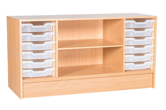 School Static 615mm High - 12 Tray Quad Unit