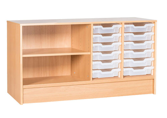 School Static 615mm High - 12 Tray Quad Unit Left Columns