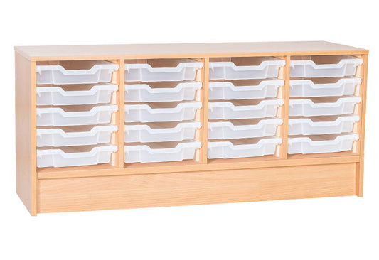 School Static 533mm High - 20 Tray Quad Unit