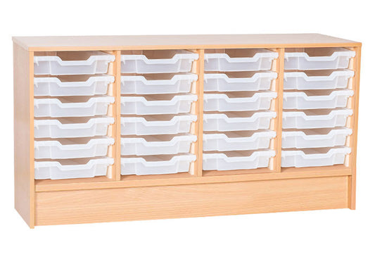 School Static 615mm High - 24 Tray Quad Unit