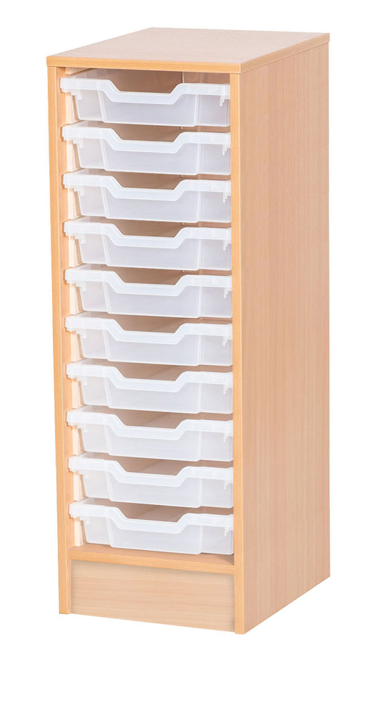 School Static Single Column Tray Unit with 10 Shallow Trays