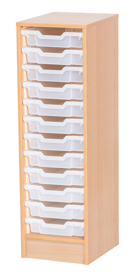 School Static Single Column Tray Unit with 12 Shallow Trays