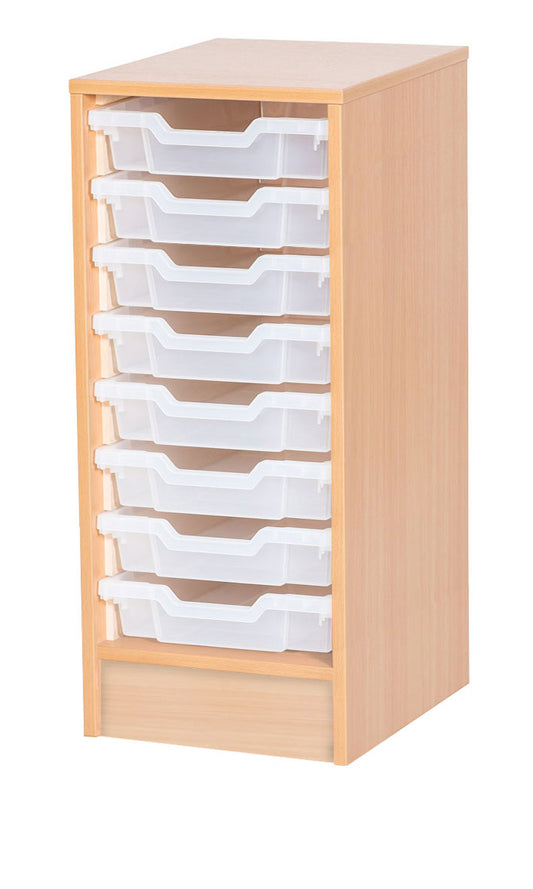 School Static Single Column Tray Unit with 8 Shallow Trays