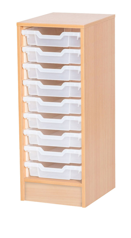 School Static Single Column Tray Unit with 9 Shallow Trays