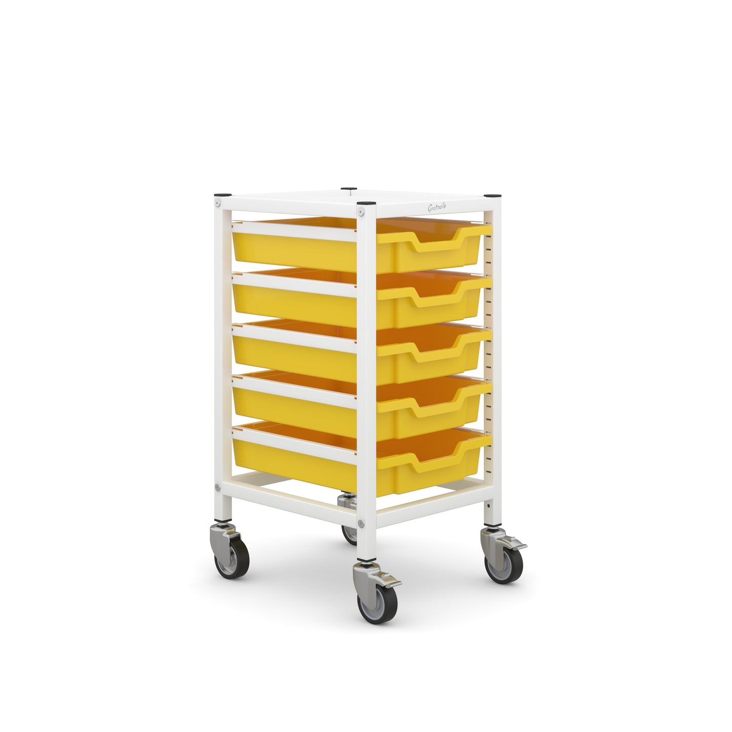 Gratnells Science Under Bench Single Trolley 5 Shallow Trays