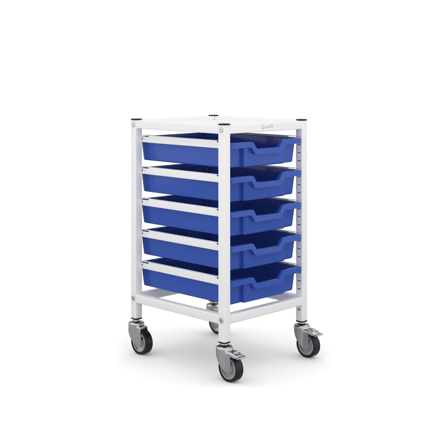 Gratnells Science Under Bench Single Trolley 5 Shallow Trays