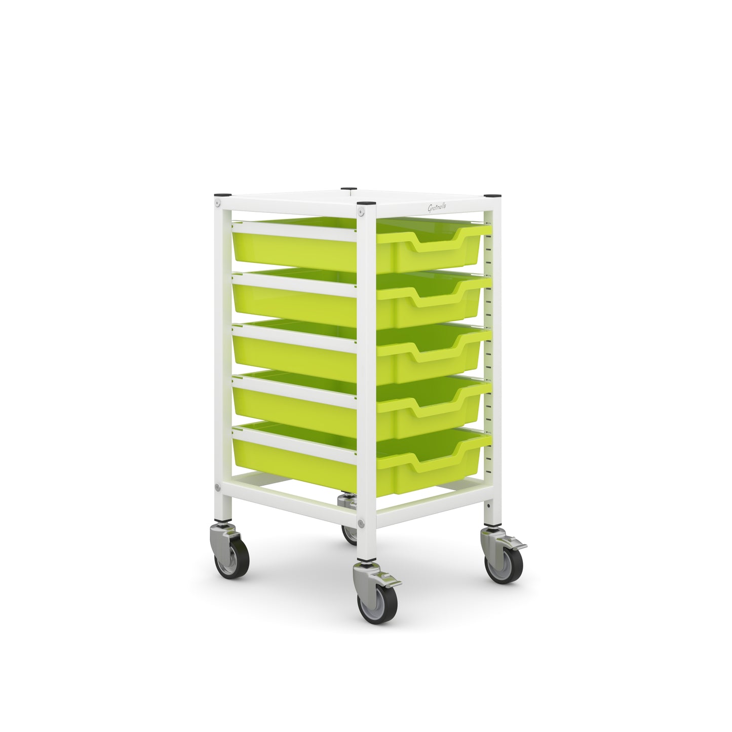Gratnells Science Under Bench Single Trolley 5 Shallow Trays