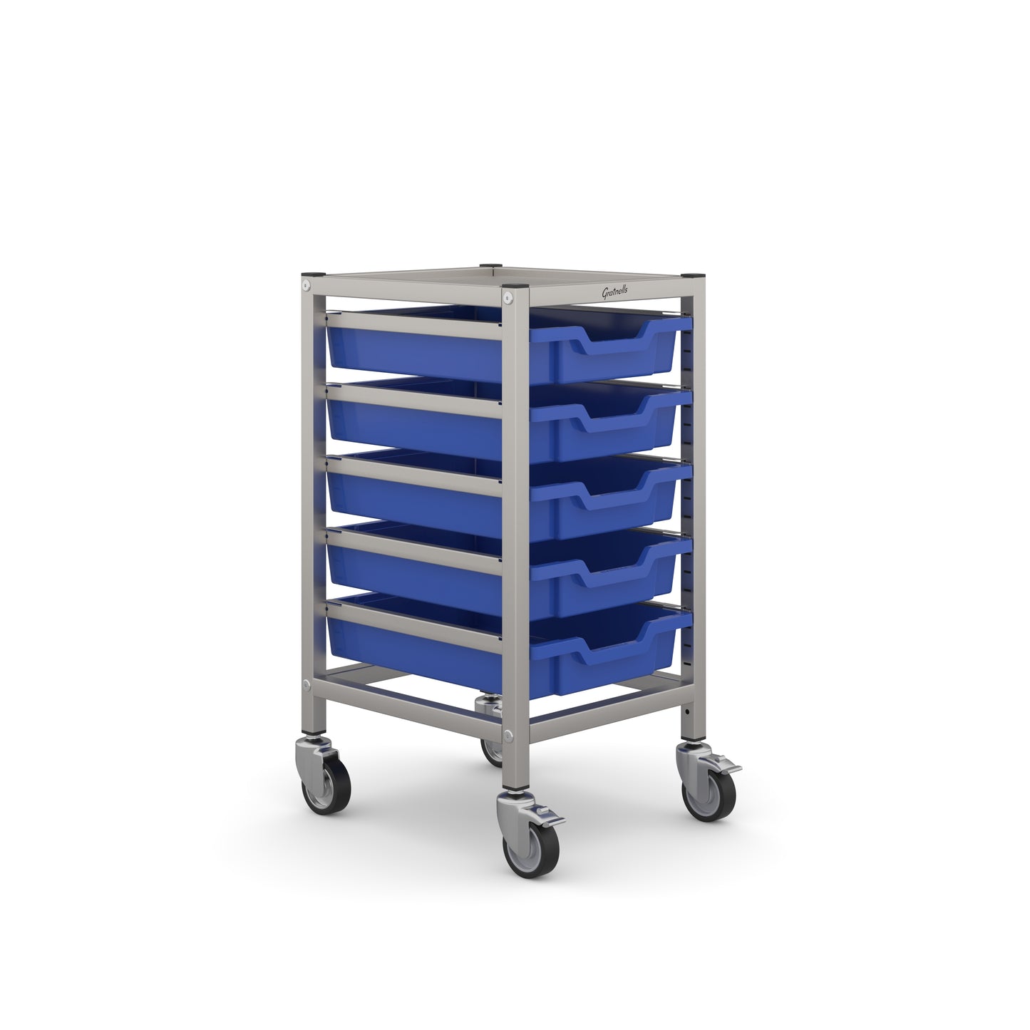 Gratnells Science Under Bench Single Trolley 5 Shallow Trays