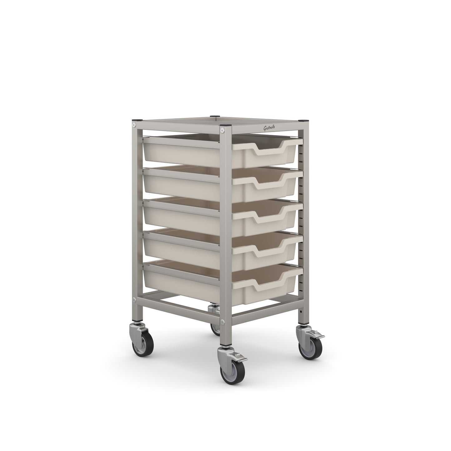 Gratnells Science Under Bench Single Trolley 5 Shallow Trays