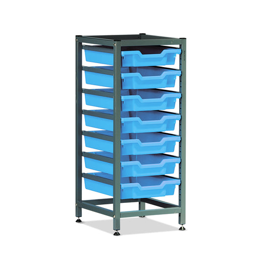 Gratnells Science Bench Height Single Frame 7 Shallow Trays