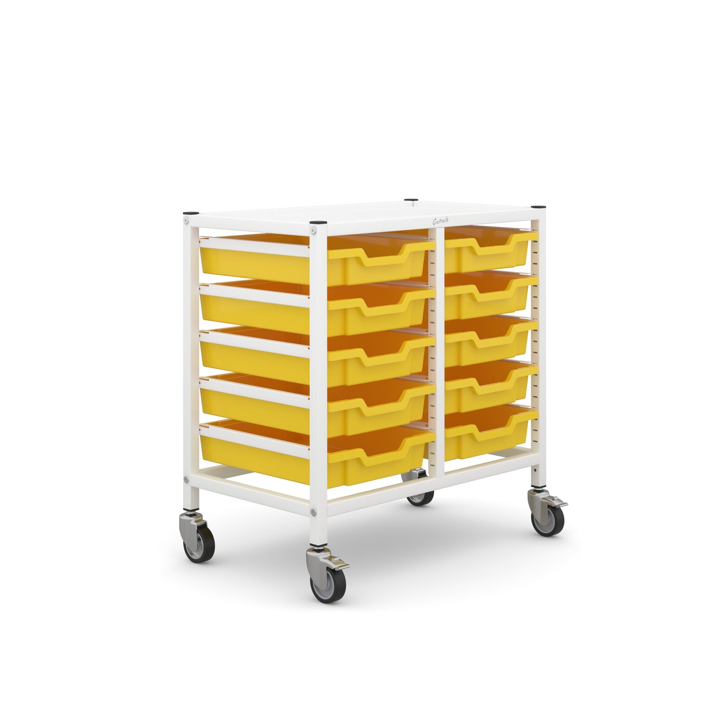 Gratnells Science Under Bench Double Trolley 10 Shallow Trays