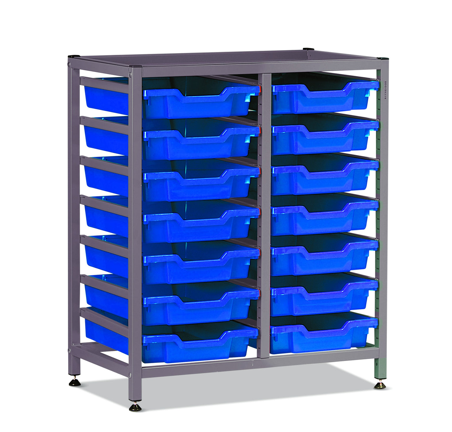 Gratnells Science Bench Height Double Frame 14 Shallow Trays