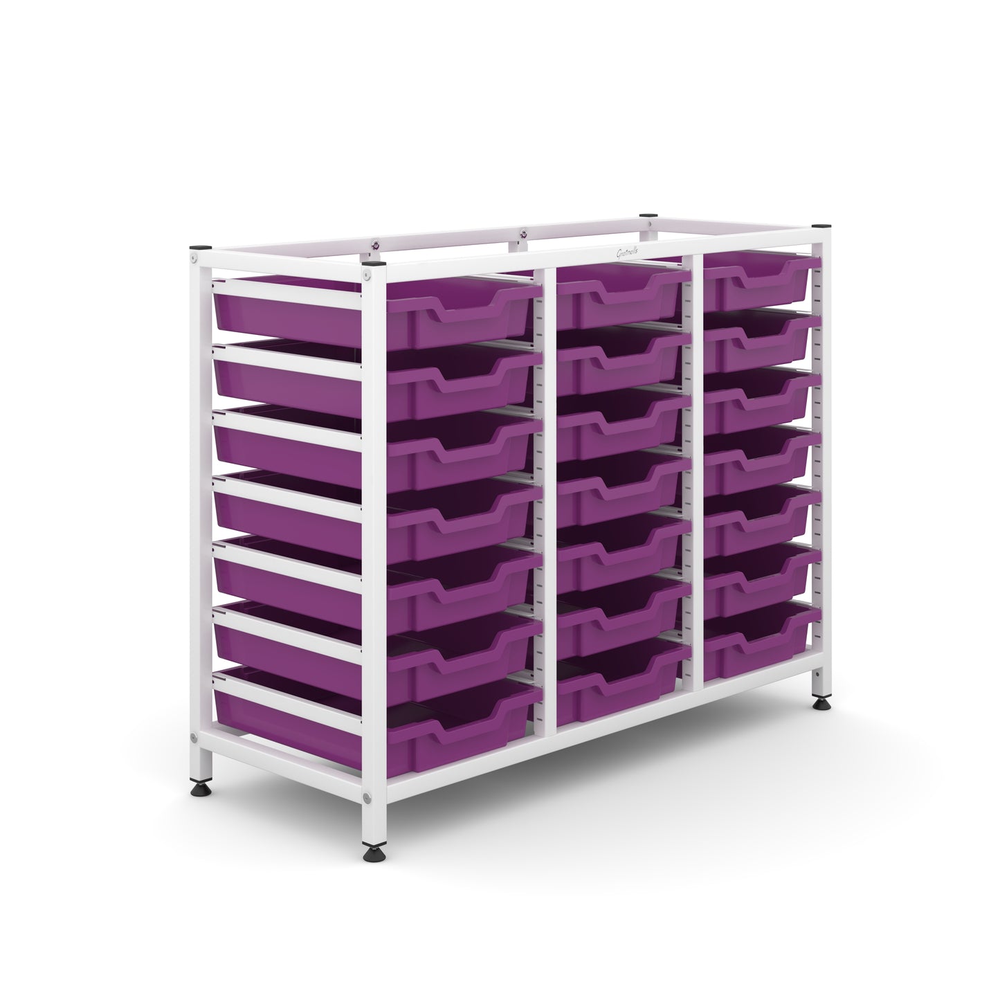 Gratnells Science Bench Height Treble Frame 21 Shallow Trays