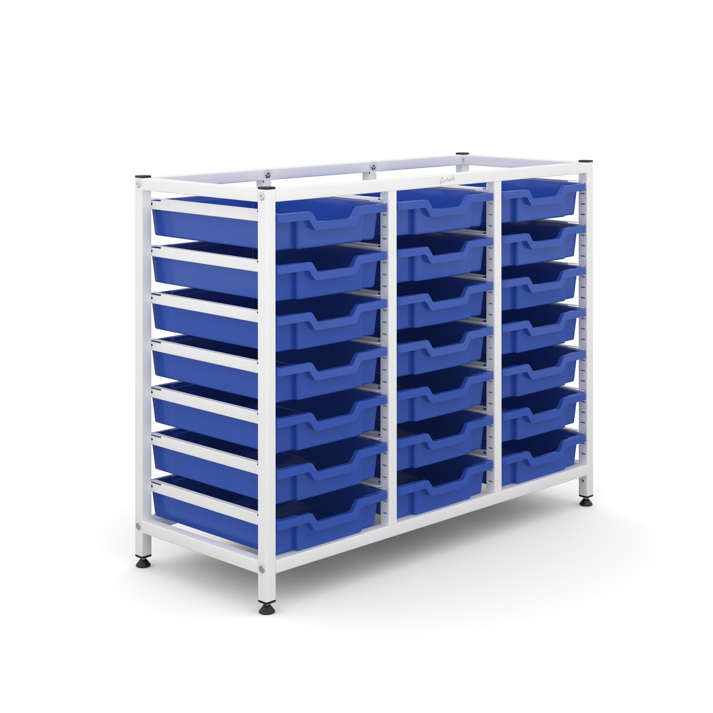 Gratnells Science Bench Height Treble Frame 21 Shallow Trays