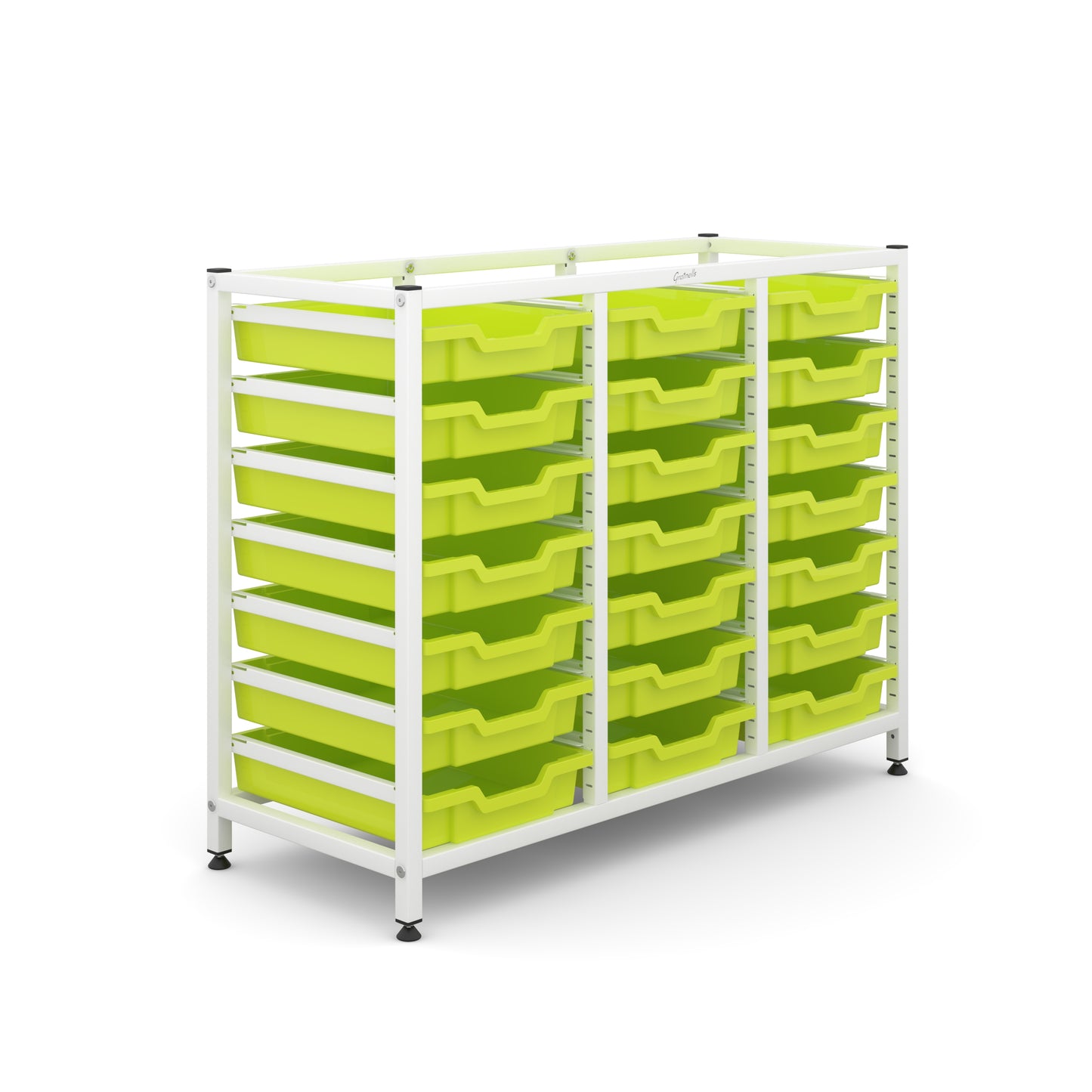 Gratnells Science Bench Height Treble Frame 21 Shallow Trays