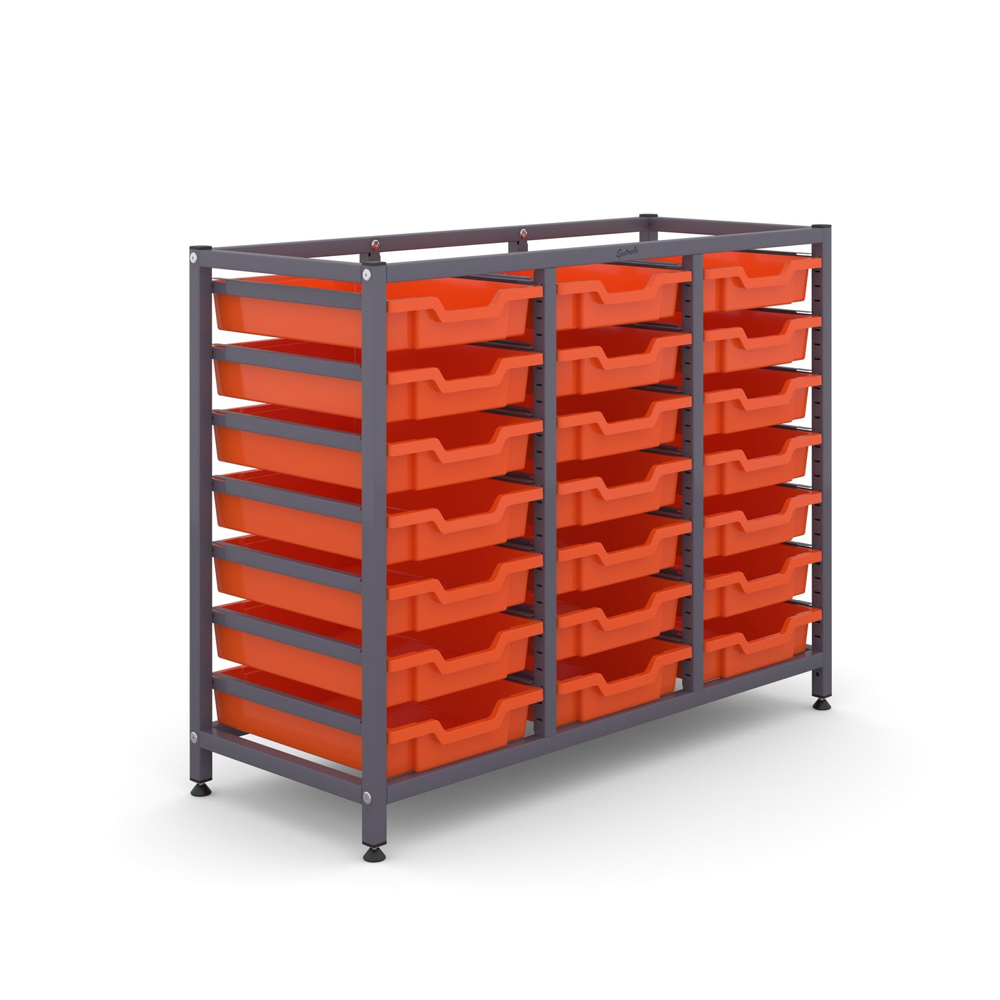 Gratnells Science Bench Height Treble Frame 21 Shallow Trays