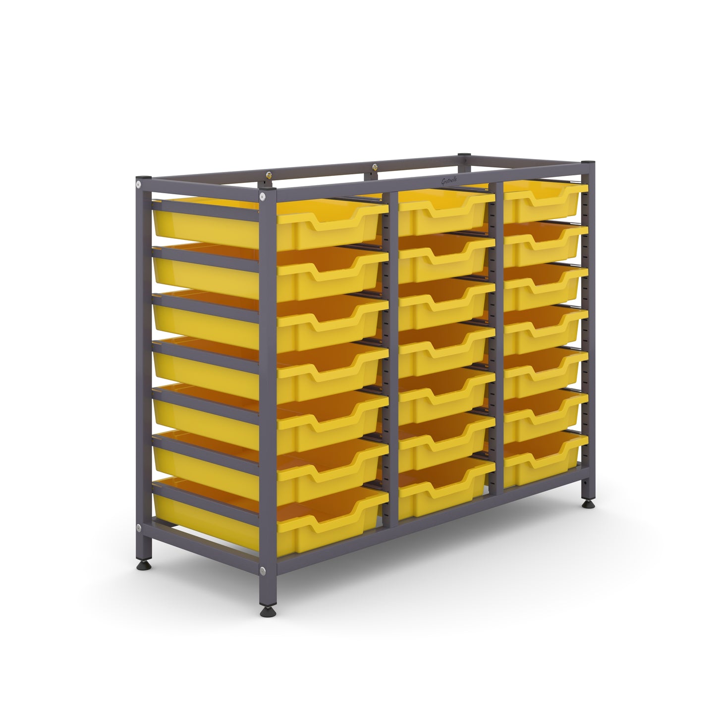 Gratnells Science Bench Height Treble Frame 21 Shallow Trays