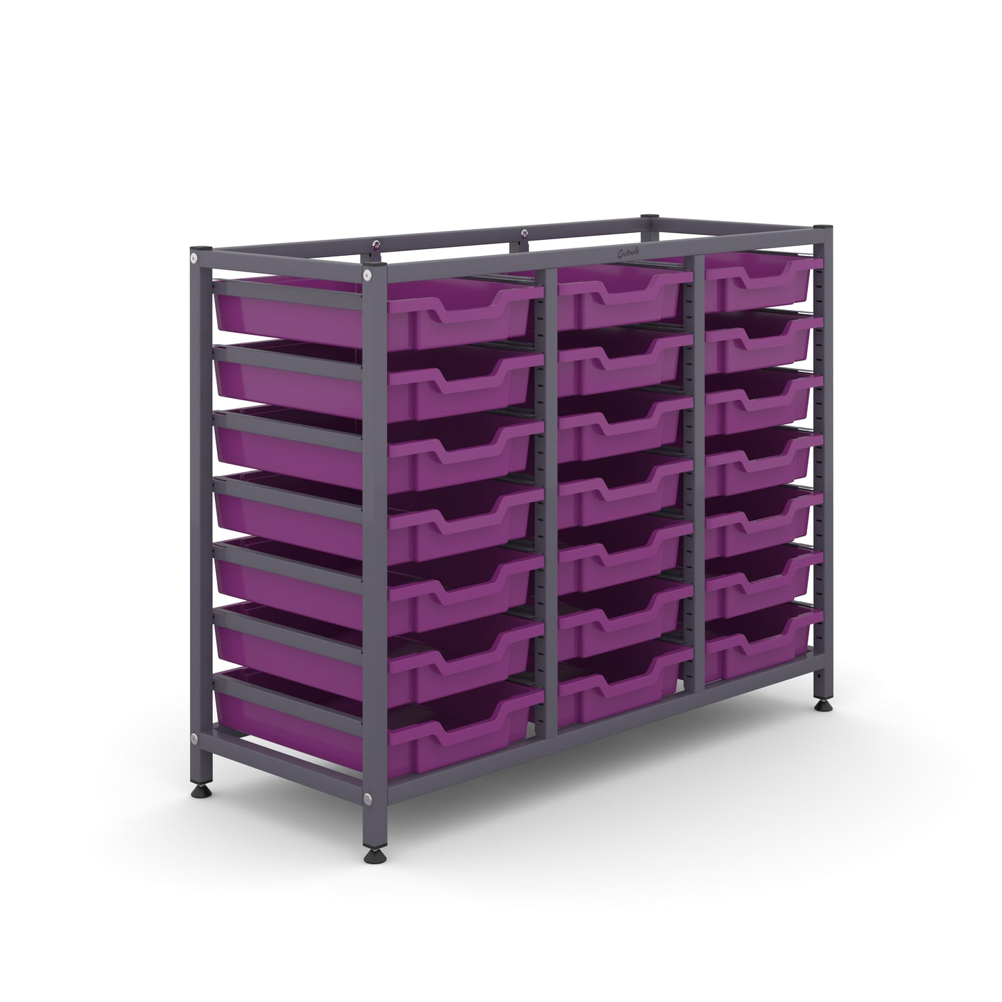 Gratnells Science Bench Height Treble Frame 21 Shallow Trays