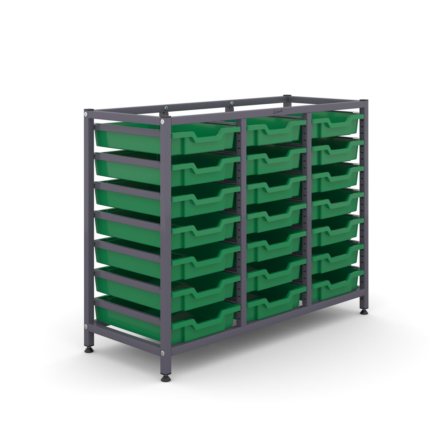 Gratnells Science Bench Height Treble Frame 21 Shallow Trays