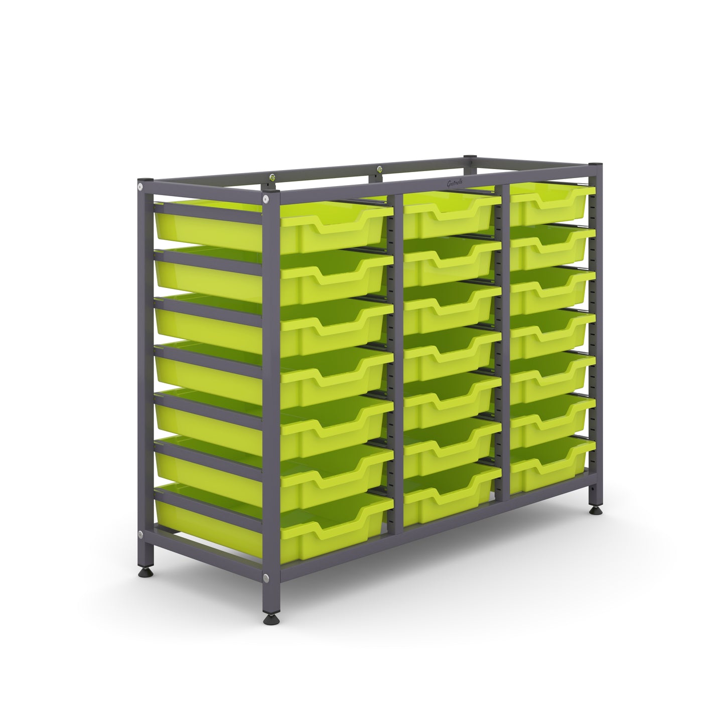 Gratnells Science Bench Height Treble Frame 21 Shallow Trays