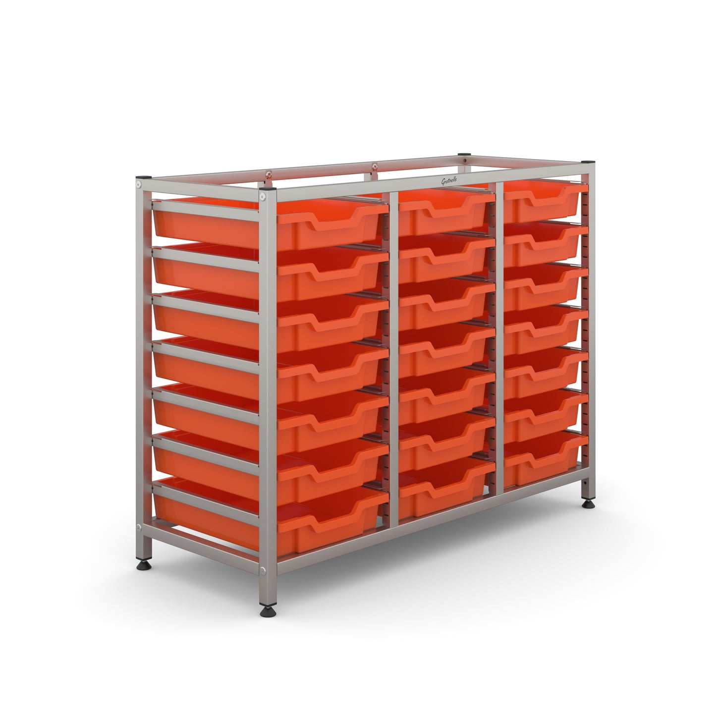 Gratnells Science Bench Height Treble Frame 21 Shallow Trays