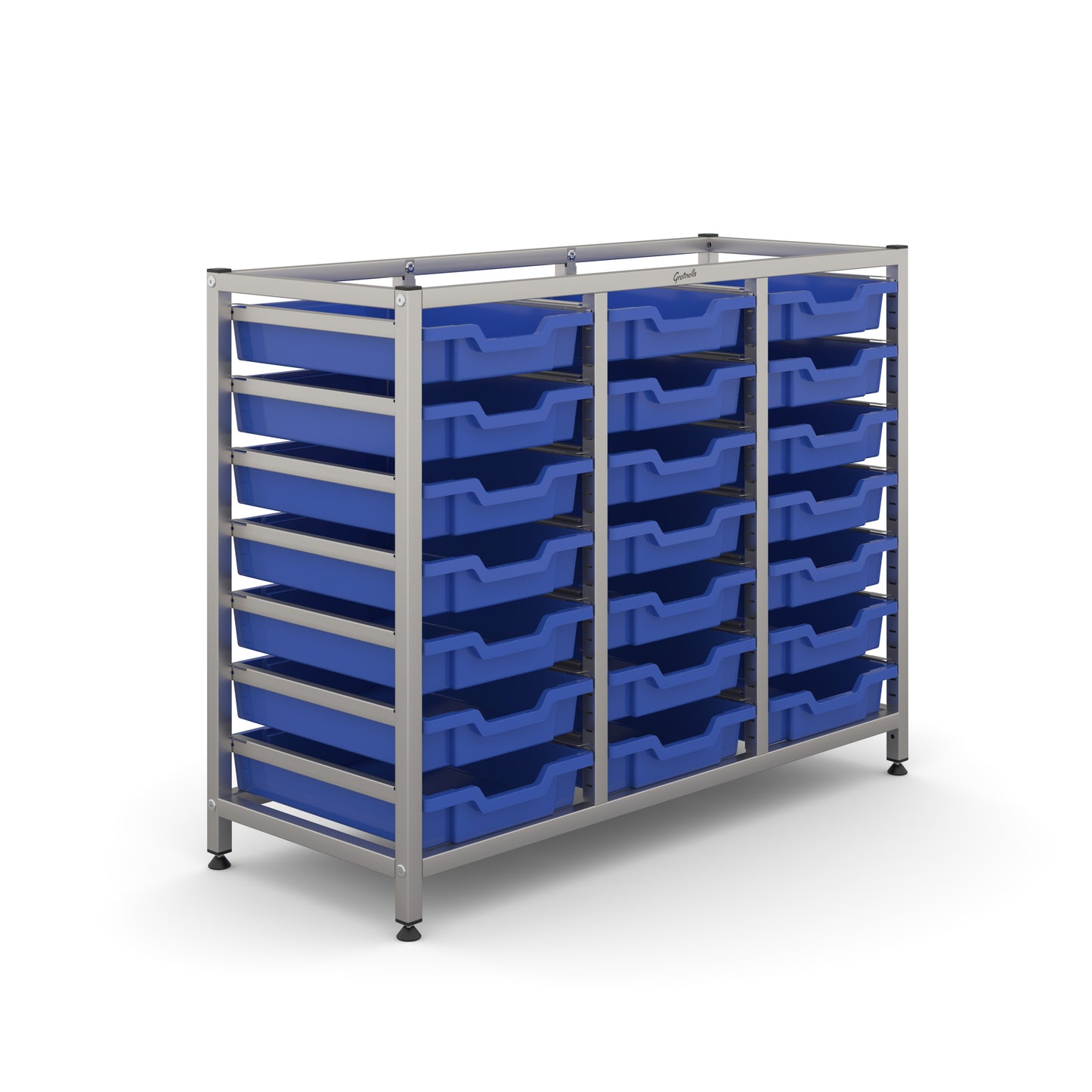 Gratnells Science Bench Height Treble Frame 21 Shallow Trays