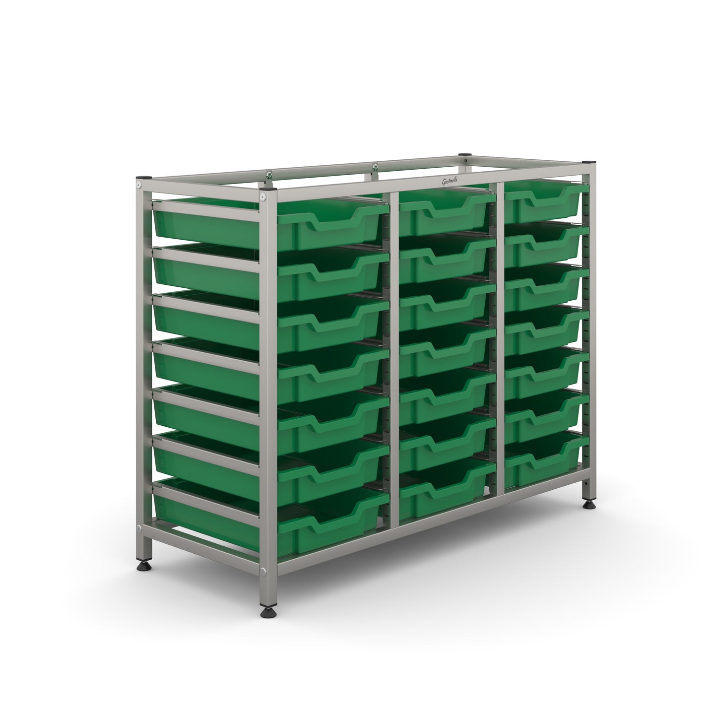 Gratnells Science Bench Height Treble Frame 21 Shallow Trays