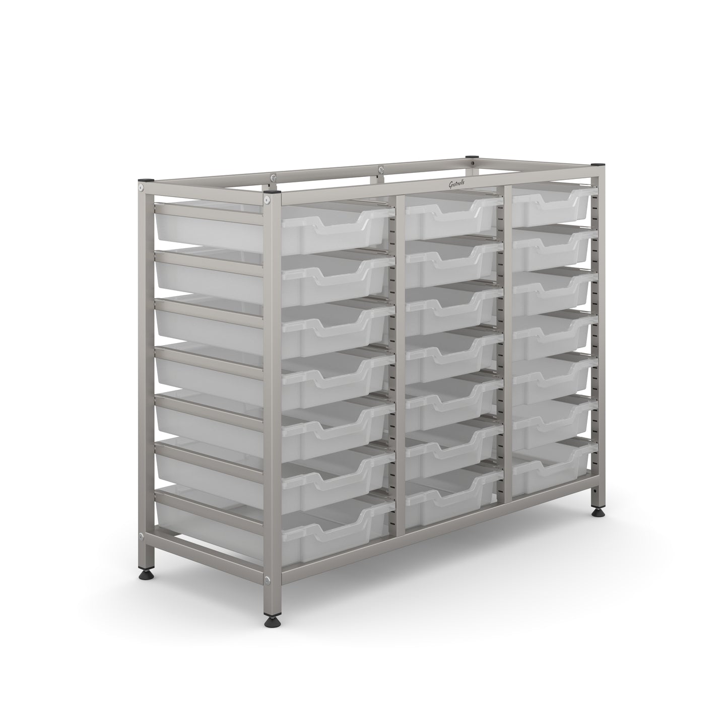 Gratnells Science Bench Height Treble Frame 21 Shallow Trays