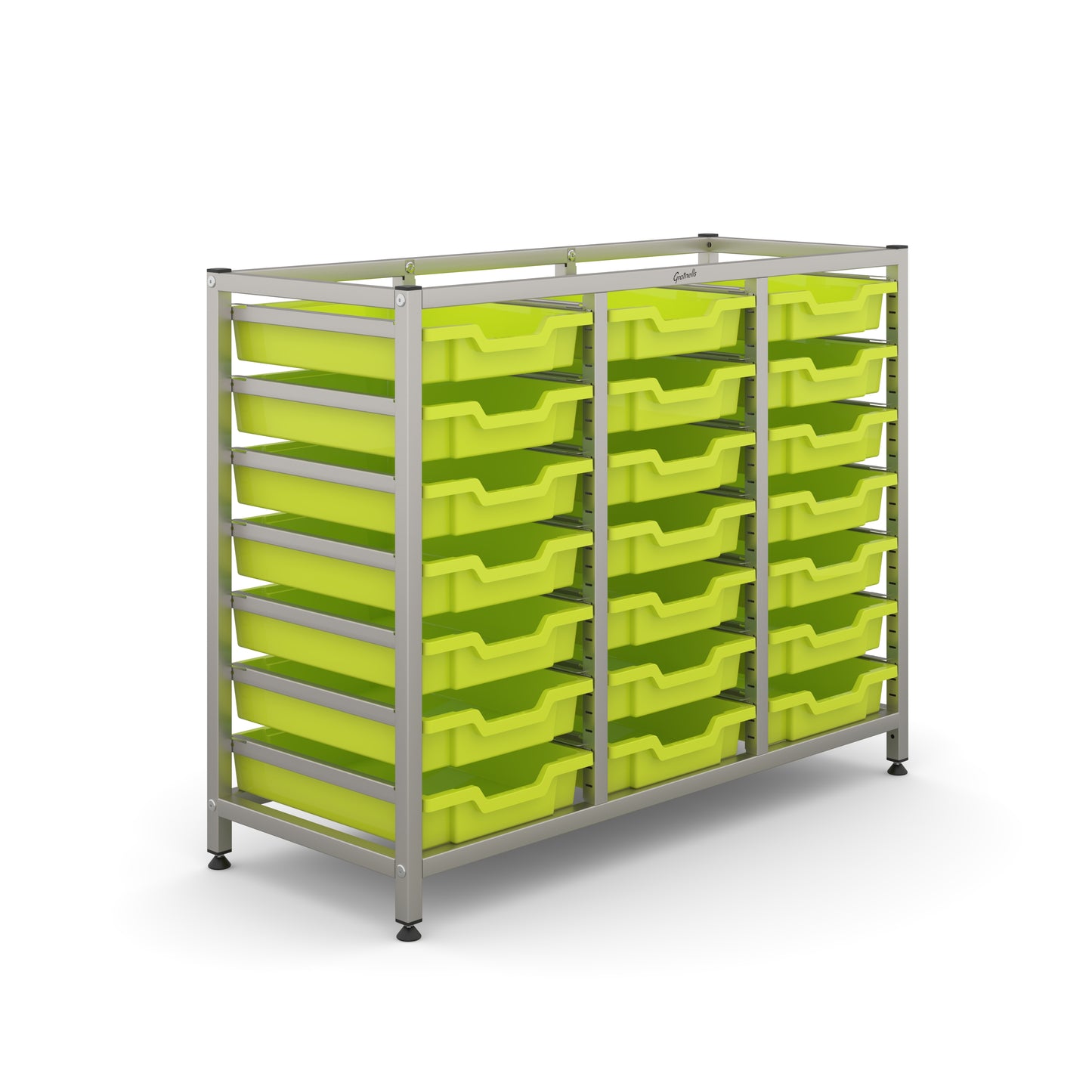 Gratnells Science Bench Height Treble Frame 21 Shallow Trays