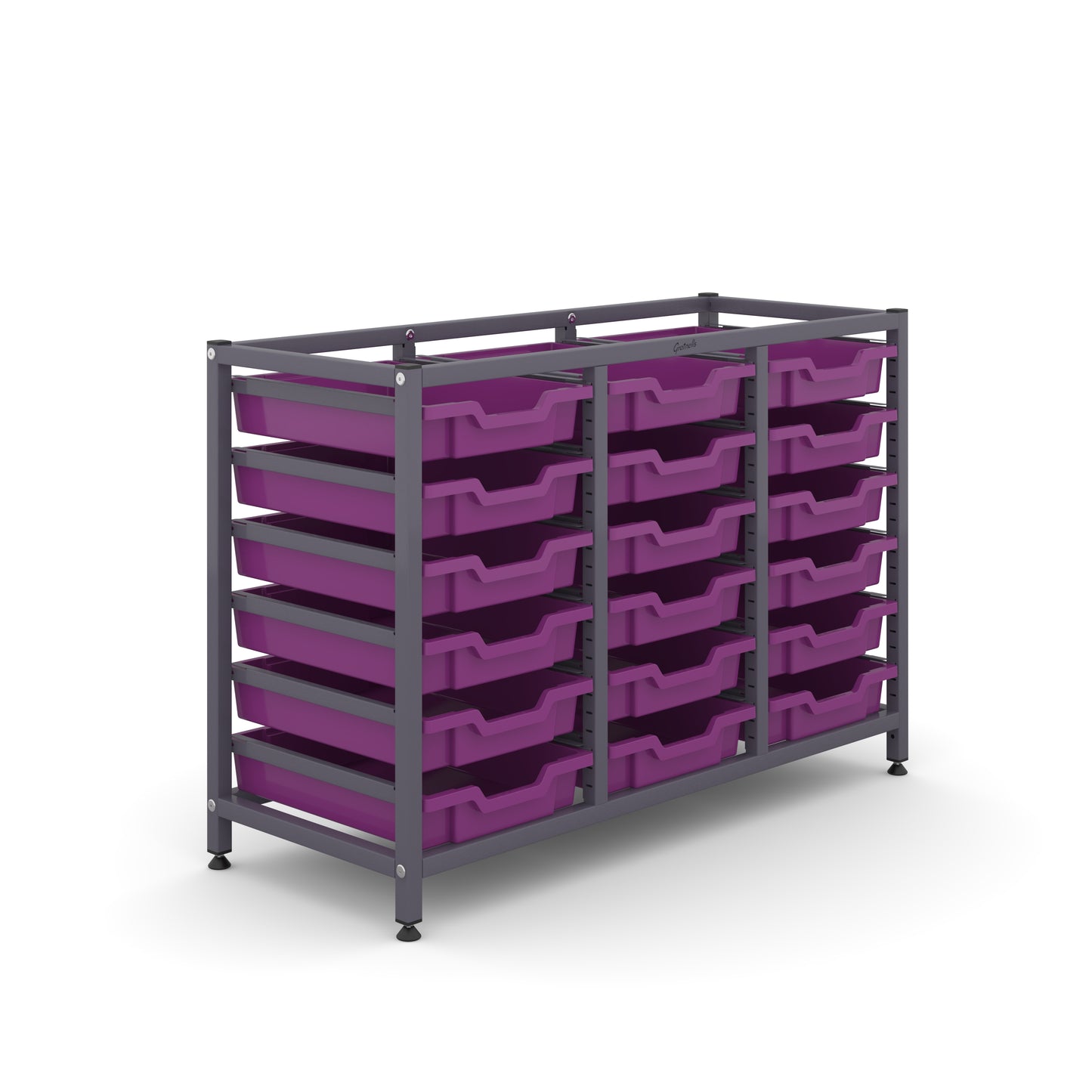 Gratnells Science Under Bench Treble Frame 18 Shallow Trays