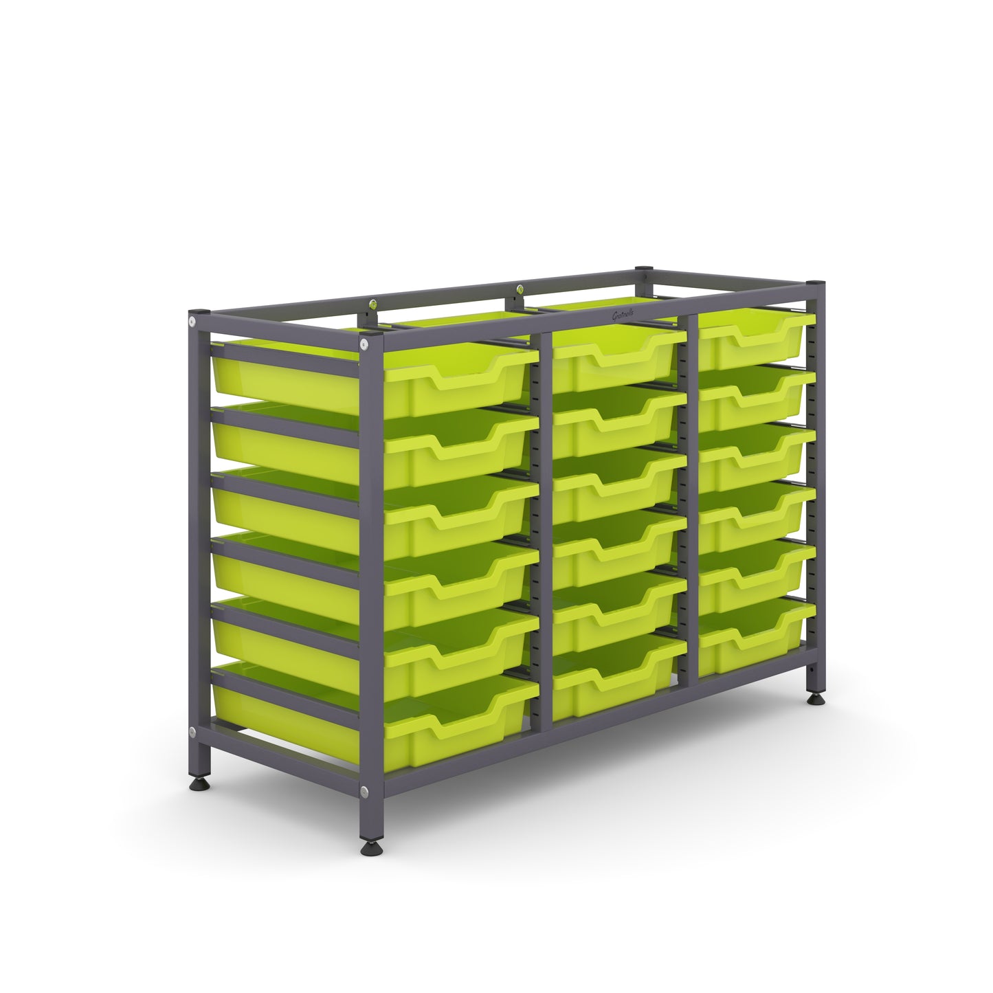 Gratnells Science Under Bench Treble Frame 18 Shallow Trays