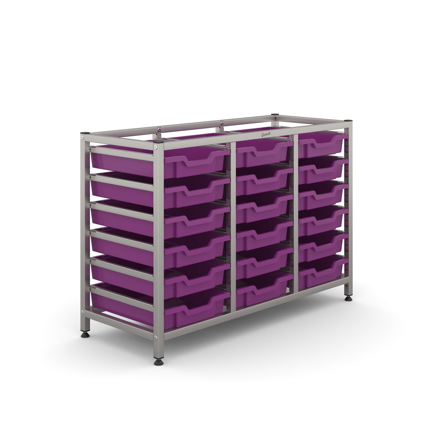 Gratnells Science Under Bench Treble Frame 18 Shallow Trays