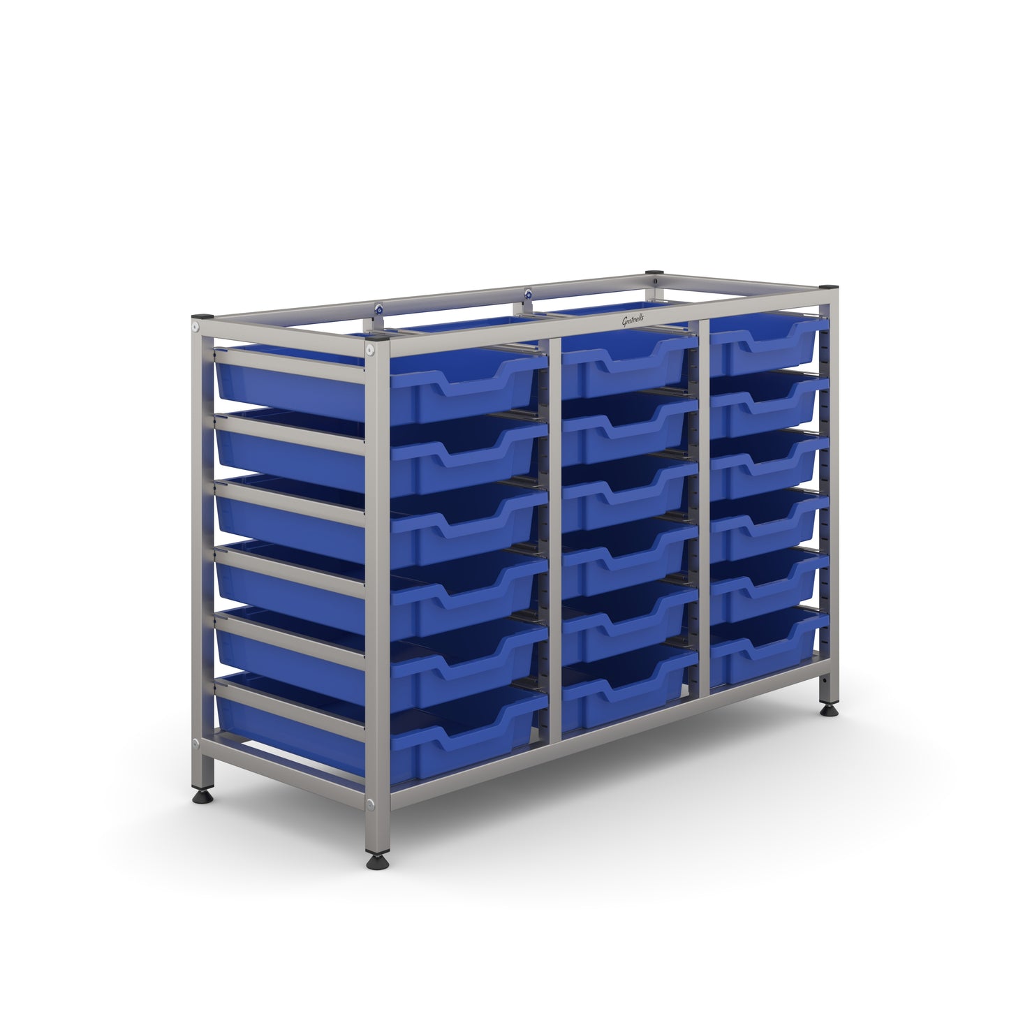 Gratnells Science Under Bench Treble Frame 18 Shallow Trays