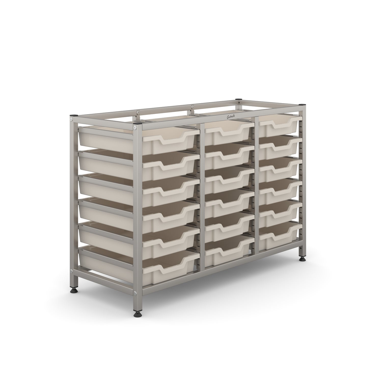Gratnells Science Under Bench Treble Frame 18 Shallow Trays