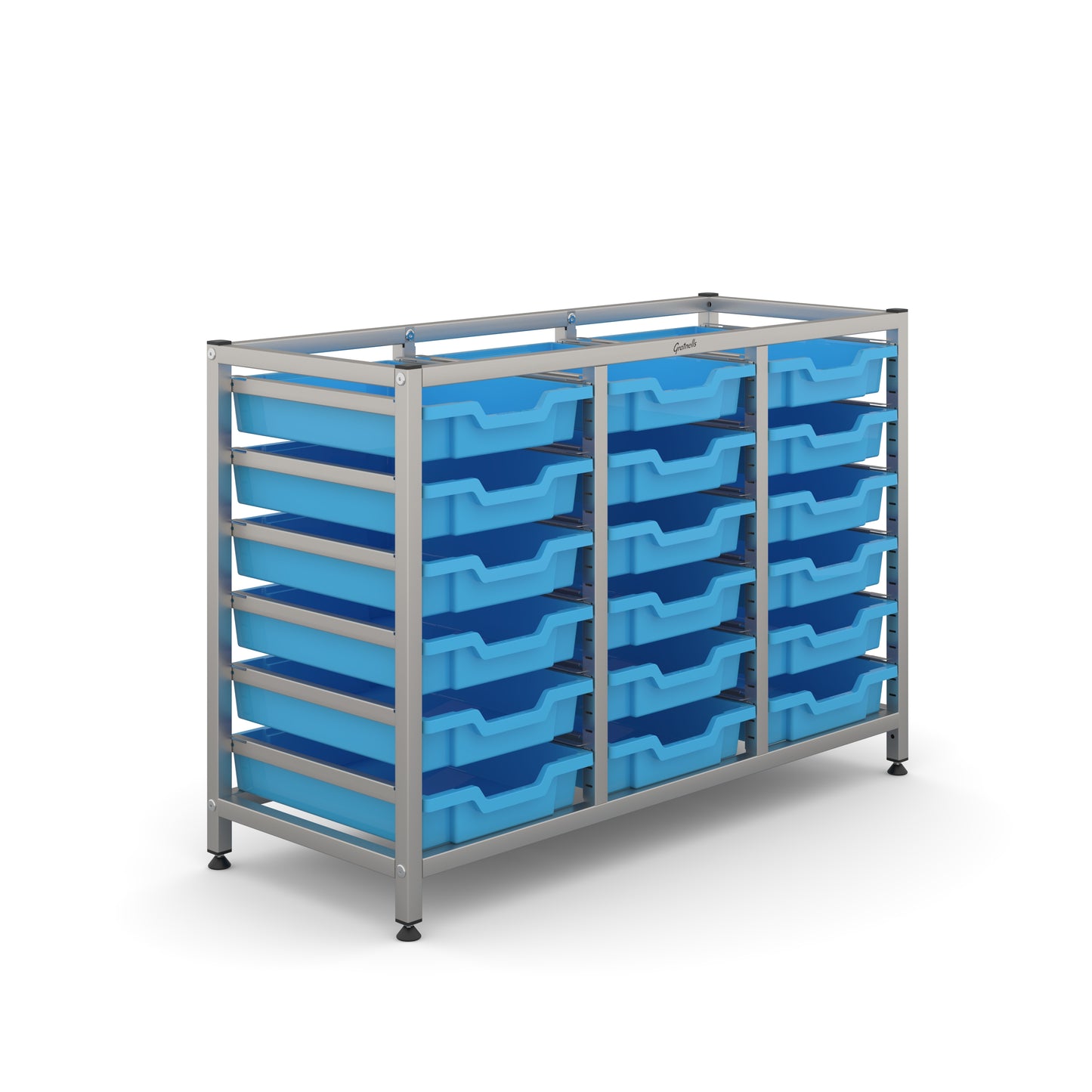 Gratnells Science Under Bench Treble Frame 18 Shallow Trays
