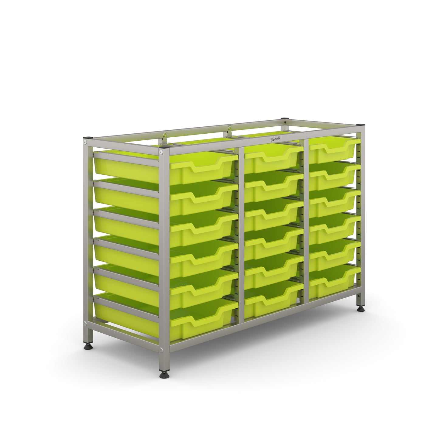 Gratnells Science Under Bench Treble Frame 18 Shallow Trays