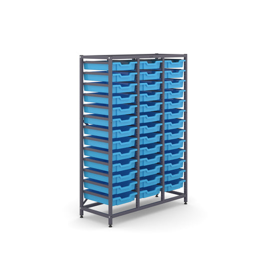 Gratnells Science Mid Treble Frame 39 Shallow Trays