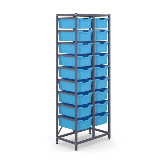 Gratnells Science Tall Double Frame 18 Deep Trays