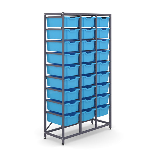 Gratnells Science Tall Treble Frame 27 Deep Trays