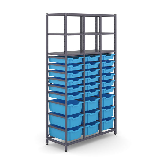 Gratnells Science Tall Treble Frame 6 Shelves 9 Deep & 18 Shallow Trays