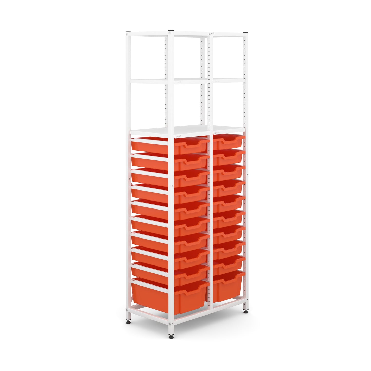 Gratnells Science Tall Double Frame 4 Shelves 2 Deep & 18 Shallow Trays