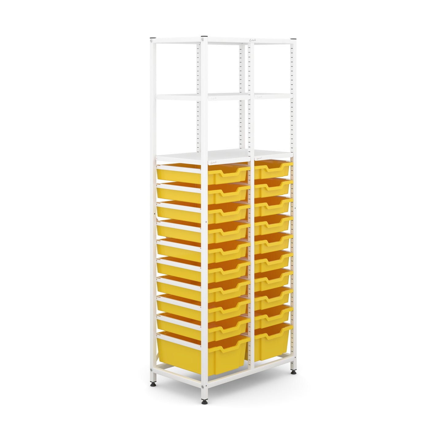 Gratnells Science Tall Double Frame 4 Shelves 2 Deep & 18 Shallow Trays