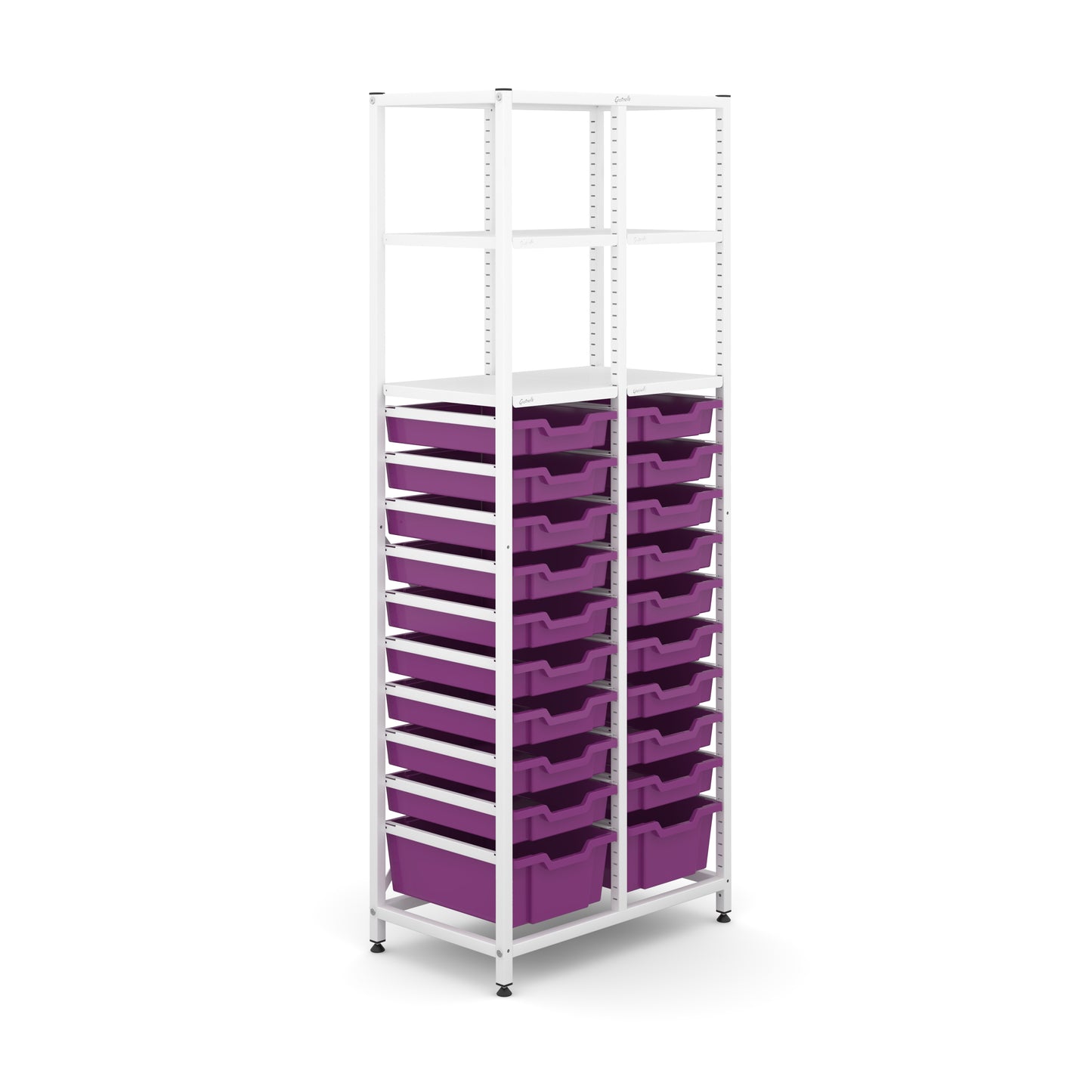 Gratnells Science Tall Double Frame 4 Shelves 2 Deep & 18 Shallow Trays
