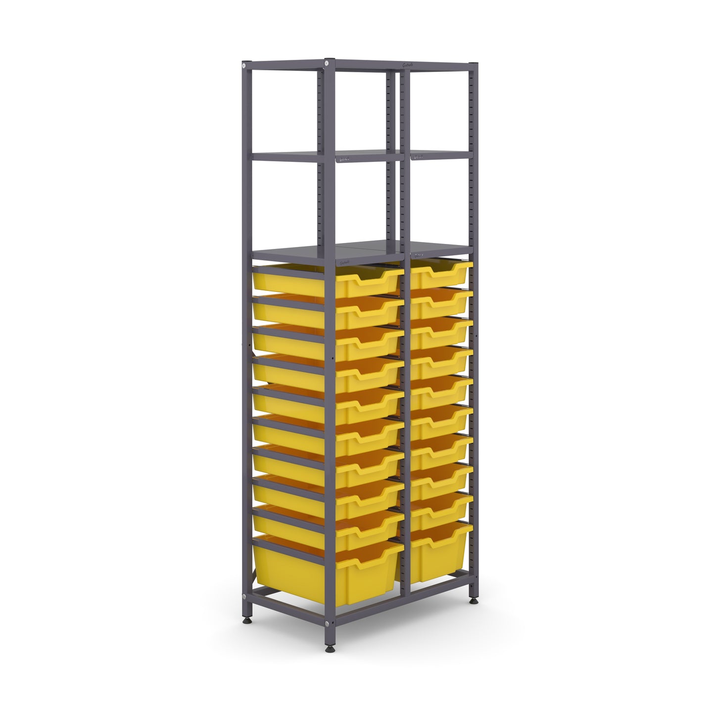 Gratnells Science Tall Double Frame 4 Shelves 2 Deep & 18 Shallow Trays