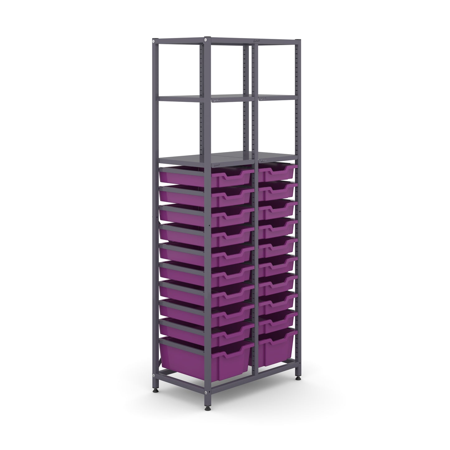 Gratnells Science Tall Double Frame 4 Shelves 2 Deep & 18 Shallow Trays