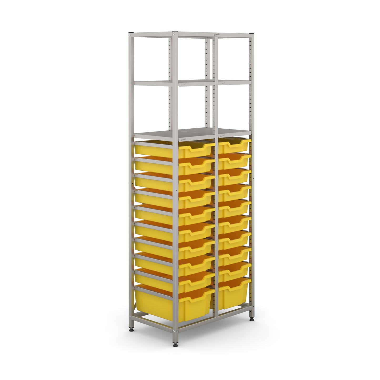 Gratnells Science Tall Double Frame 4 Shelves 2 Deep & 18 Shallow Trays