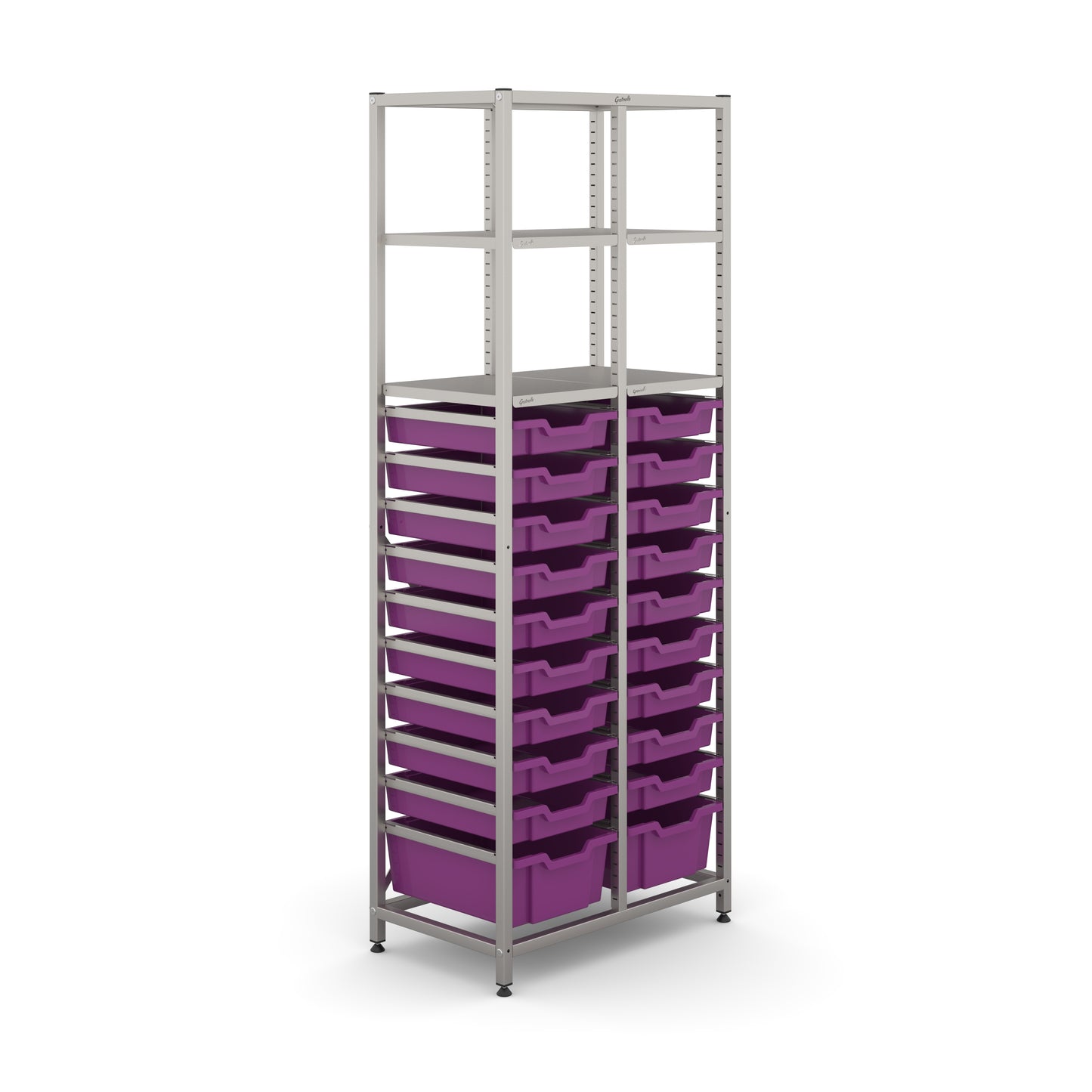 Gratnells Science Tall Double Frame 4 Shelves 2 Deep & 18 Shallow Trays
