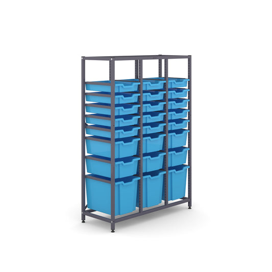 Gratnells Science Mid Treble Frame 3 Jumbo 6 Deep & 15 Shallow Trays