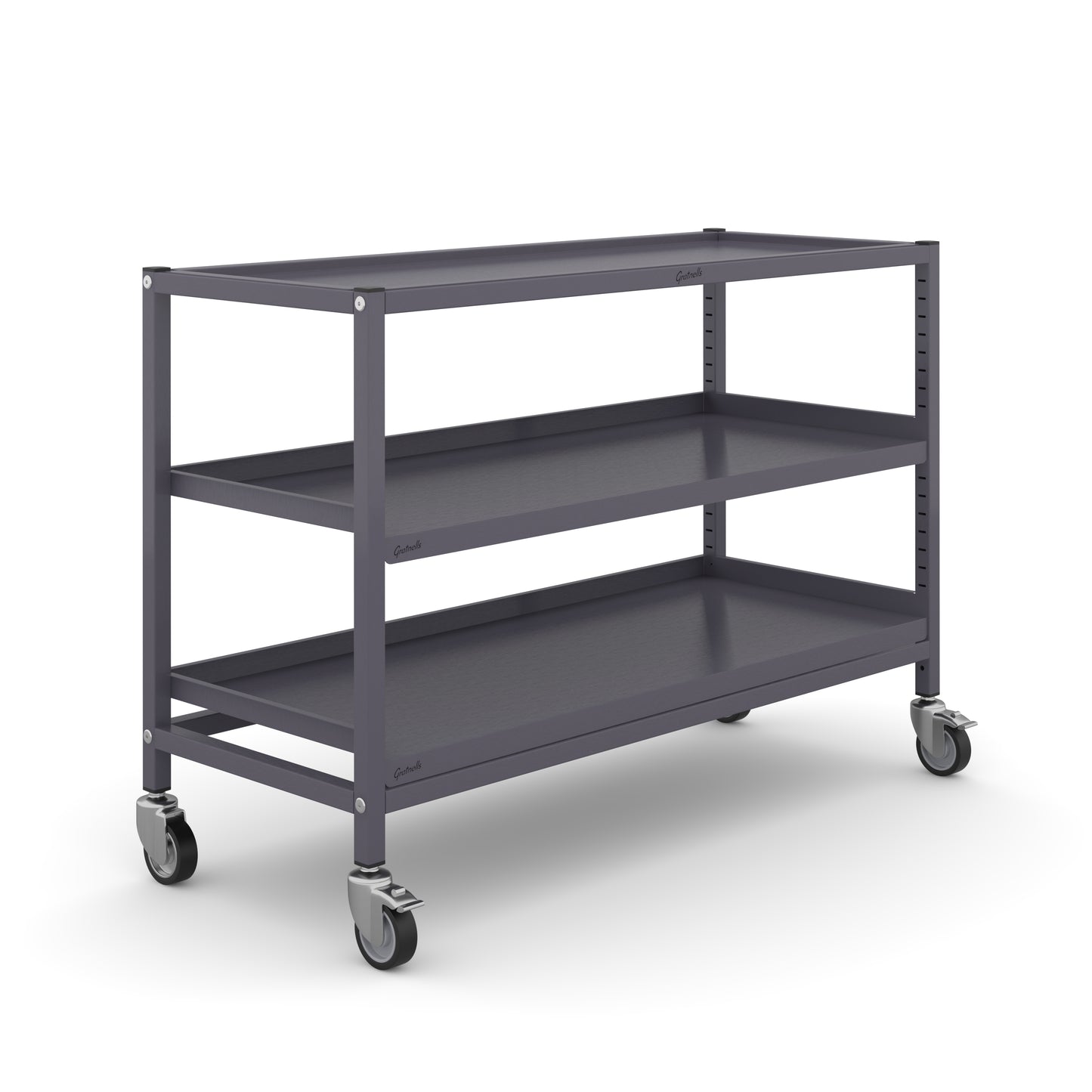 Gratnells Science Under Bench Treble Span Trolley 2 Shelves