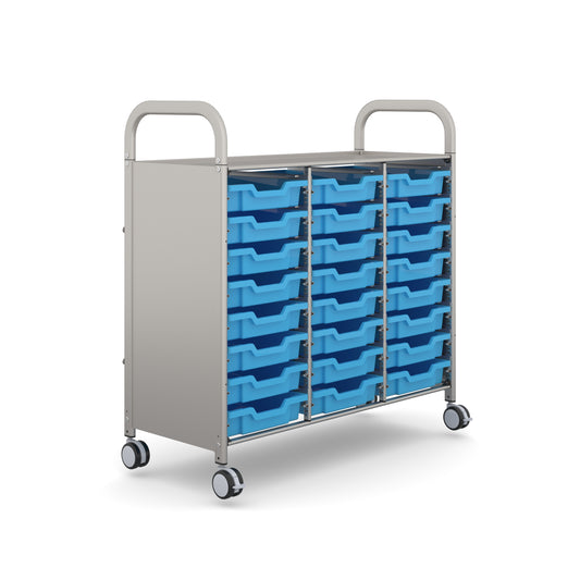 Gratnells Callero Plus Treble Trolley 24 Shallow Trays